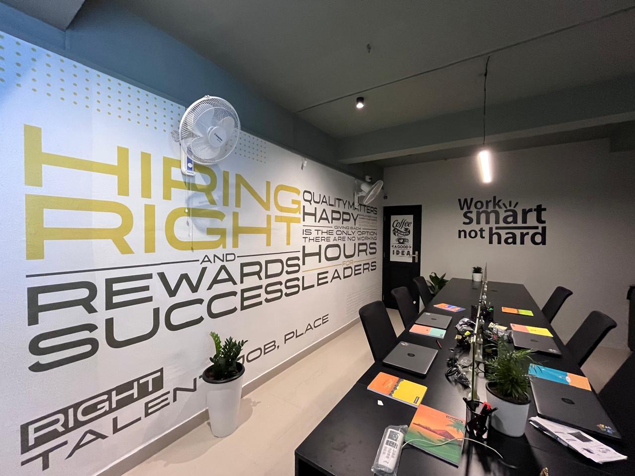 Motivational Office Wall Art and Meeting Space